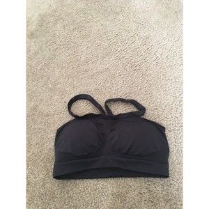 Barely There Women's Black Sports Bra Top Custom Flex Fit Pullover Size Small